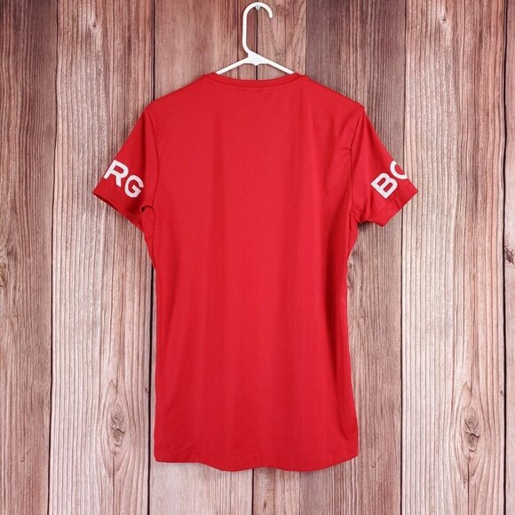 Bjorn Borg Mens Size Large Hydro Pro Active Performance Athletic T-Shirt Tee Red - Picture 2 of 10